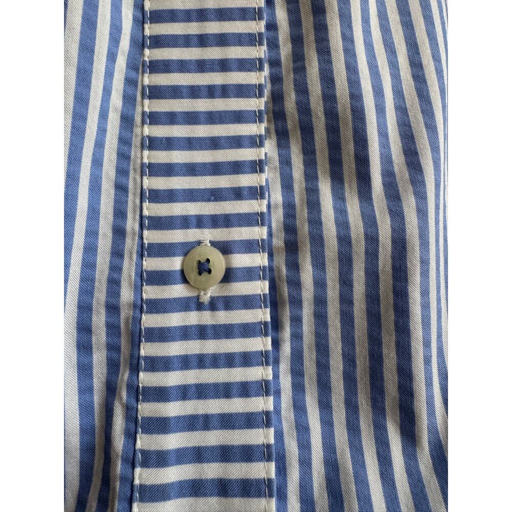 Vineyard Vines Blue White Striped Seersucker Sleeveless Shirt Dress Size 8 - Picture 7 of 10